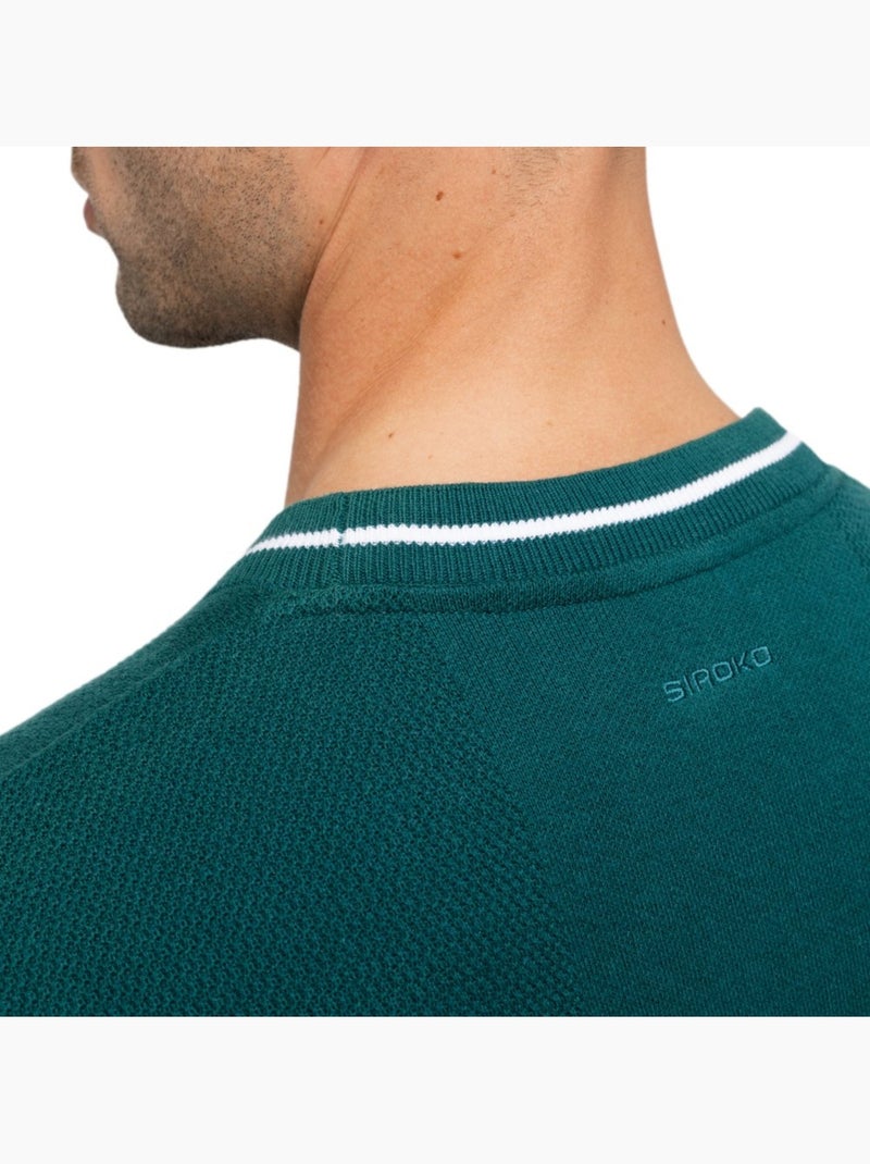 Gilet de golf maille col en v homme golf homme carnoustie teal Vert - Kiabi