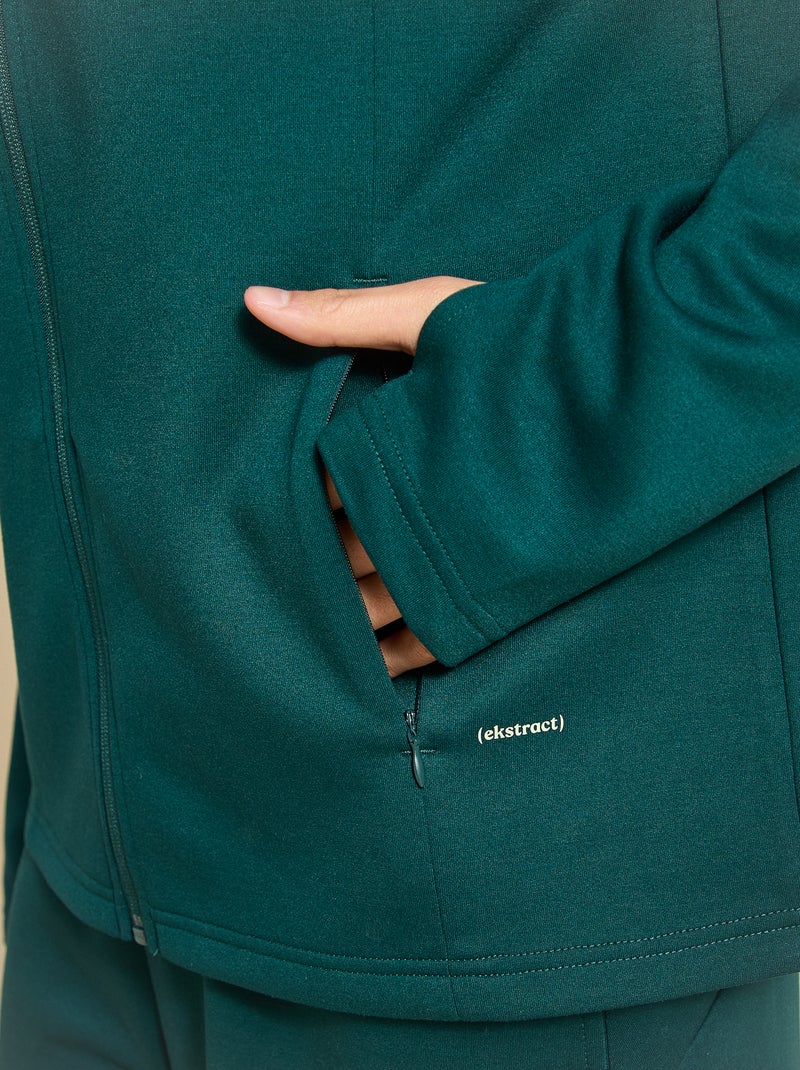 Gilet de sport à capuche - (ekstract) Vert - Kiabi