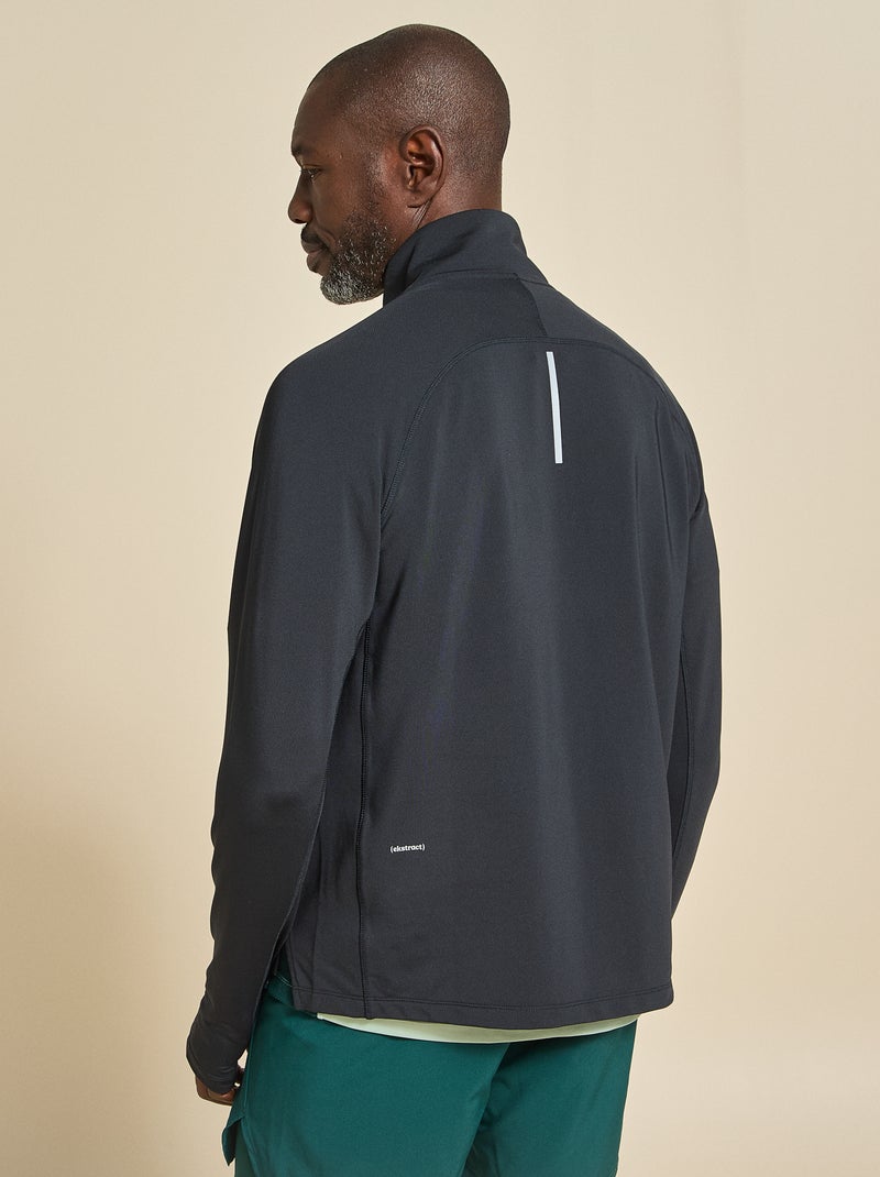 Gilet de sport à col zippé - (ekstract) Noir - Kiabi