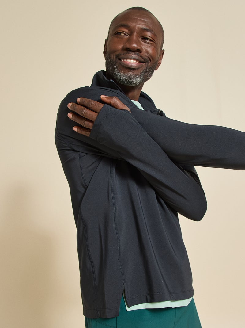 Gilet de sport à col zippé - (ekstract) Noir - Kiabi