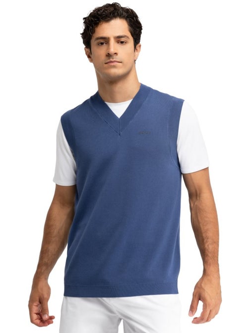Gilet de tennis en maille col en v homme tennis homme serve - Kiabi