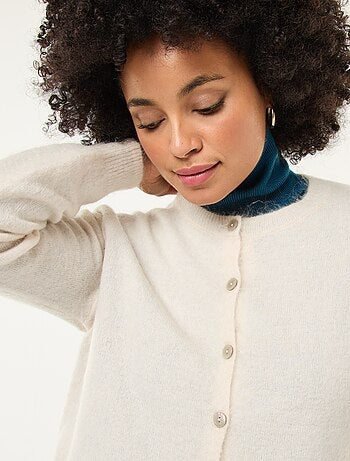 Gilet doux en laine et mohair