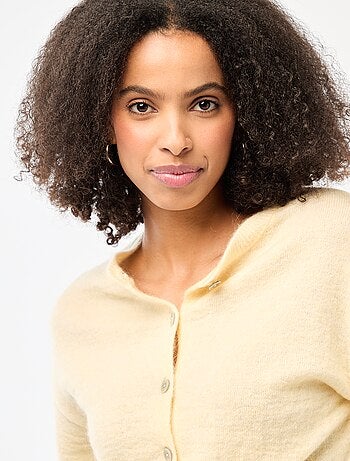 Gilet doux en laine et mohair