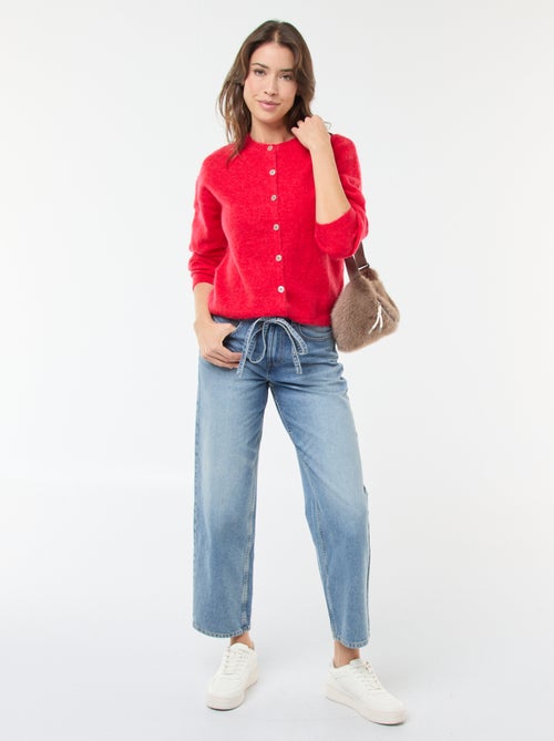 Gilet doux en laine et mohair - Kiabi