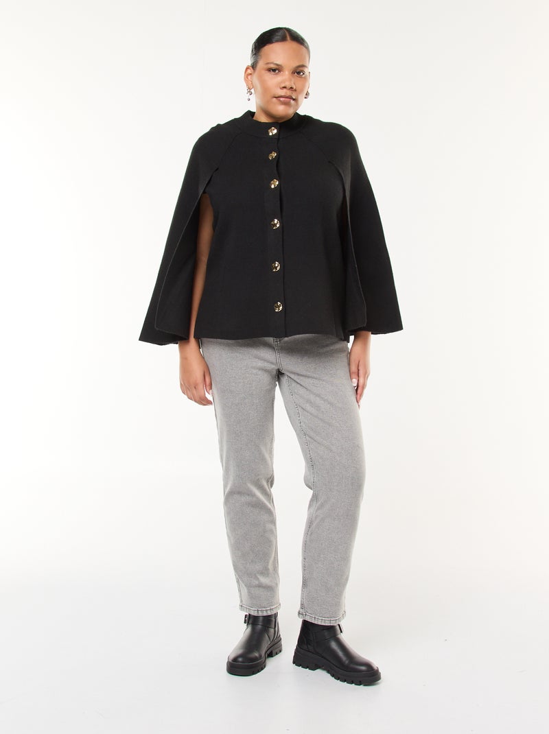 Gilet effet 2 en 1 cape Noir - Kiabi