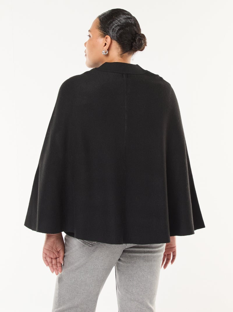 Gilet effet 2 en 1 cape Noir - Kiabi