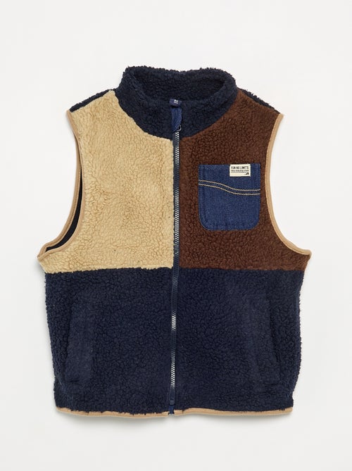Gilet effet moutonnée sans manches - Kiabi