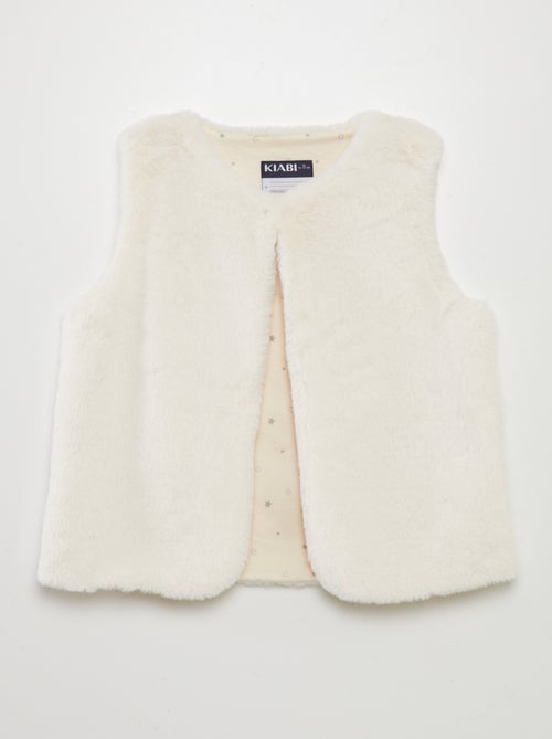 Gilet en fausse fourrure sans manches - Kiabi