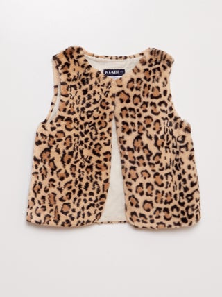 Gilet en fausse fourrure sans manches