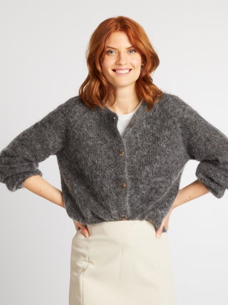 Gilet en laine et mohair mélangé