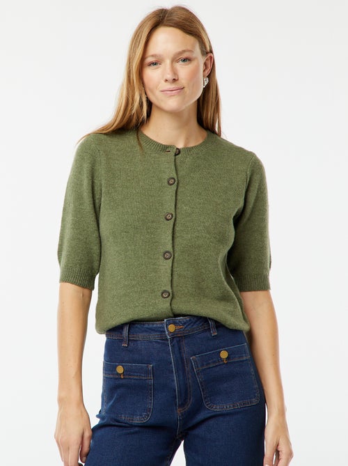 Gilet en laine mélangé - Kiabi