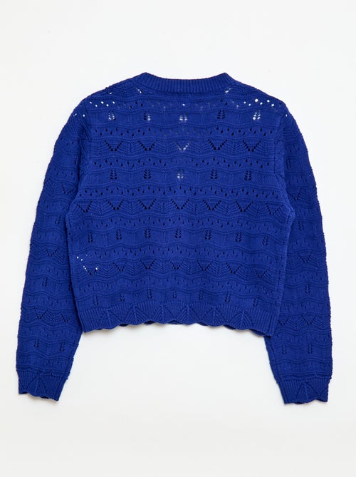 Gilet en maille ajourée - Kiabi