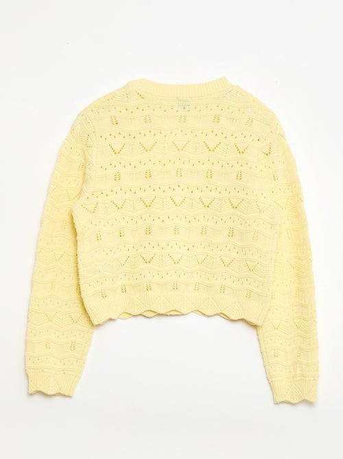 Gilet en maille ajourée - Kiabi