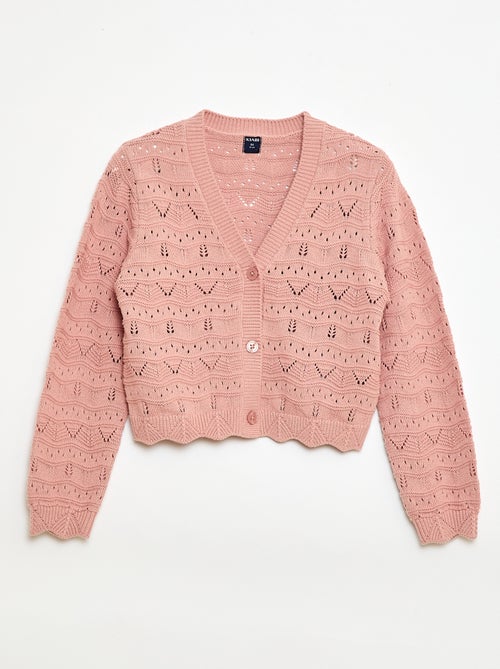 Gilet en maille ajourée - Kiabi