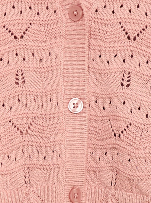 Gilet en maille ajourée - Kiabi