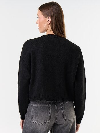 Gilet en maille avec boutons fantaisies