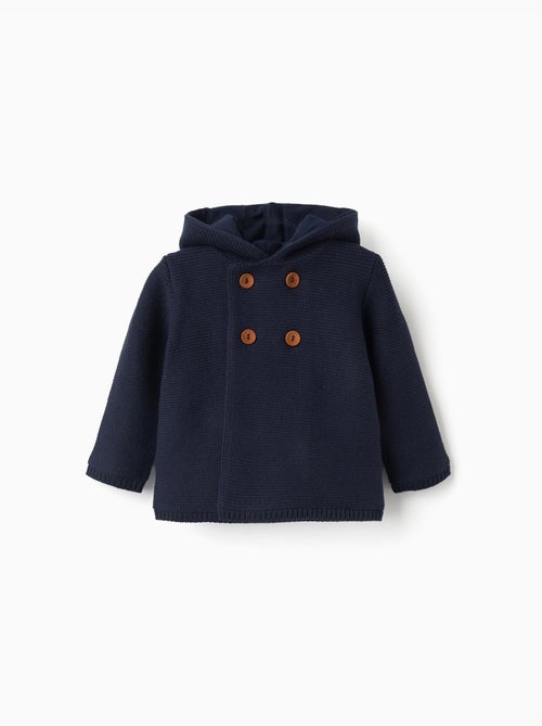 Gilet en Maille avec Capuche et Pompon - Kiabi