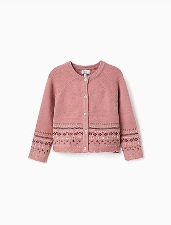 Gilet en maille avec motif jacquard