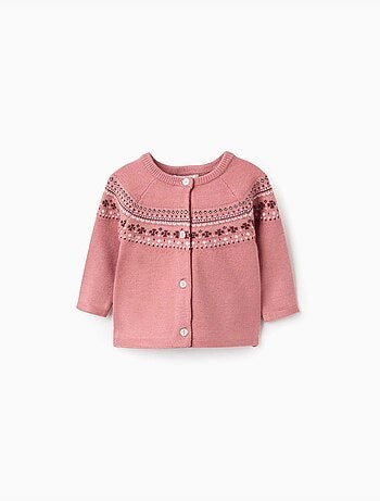 Gilet en maille avec motif jacquard