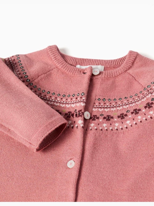 Gilet en maille avec motif jacquard - Kiabi
