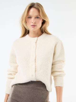 Gilet en maille bouclette