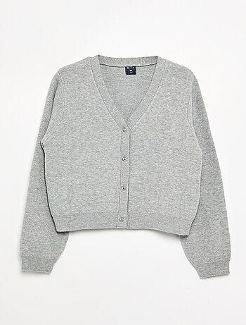 Gilet en maille compacte avec boutons argentés