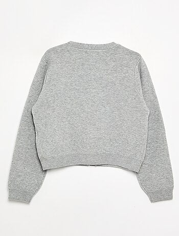 Gilet en maille compacte avec boutons argentés