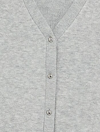 Gilet en maille compacte avec boutons argentés