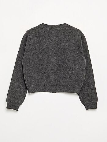 Gilet en maille compacte avec boutons argentés