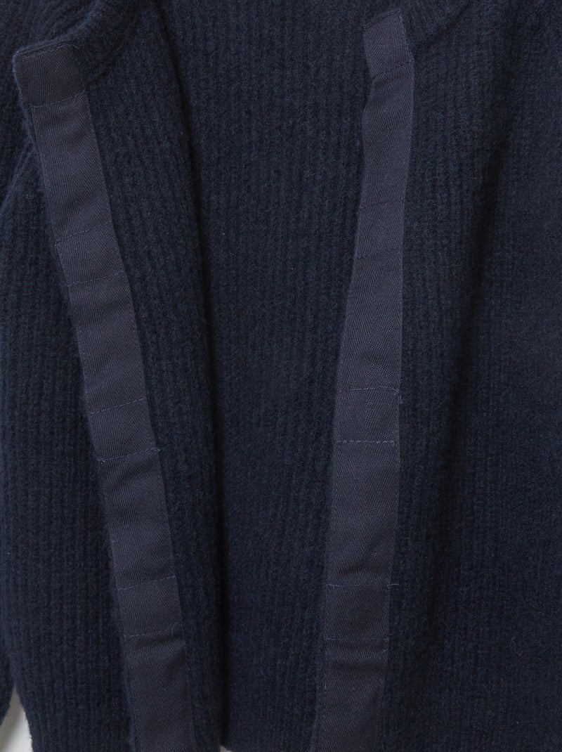 Gilet en maille côtelée - So Easy Bleu - Kiabi