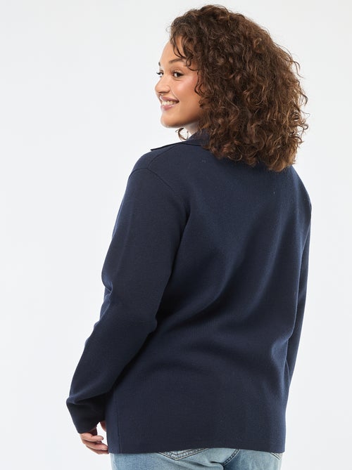 Gilet en maille épaisse avec double boutonnage - Kiabi