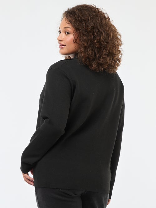 Gilet en maille épaisse avec double boutonnage - Kiabi