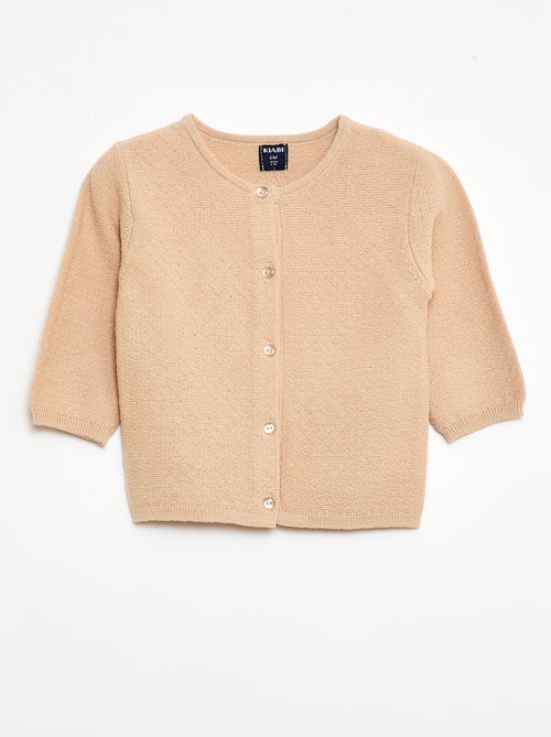 Gilet en maille fantaisie ajourée - Kiabi