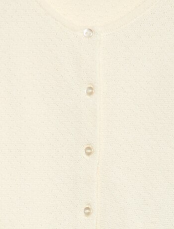 Gilet en maille fantaisie ajourée