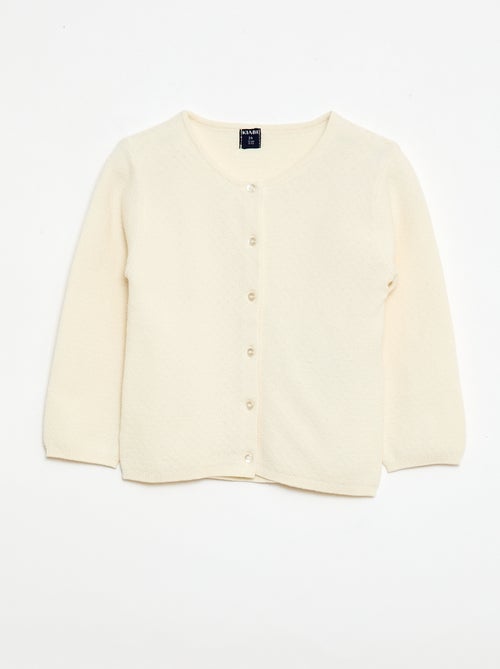 Gilet en maille fantaisie ajourée - Kiabi
