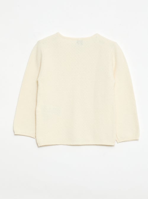 Gilet en maille fantaisie ajourée - Kiabi
