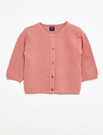 Gilet en maille fantaisie ajourée