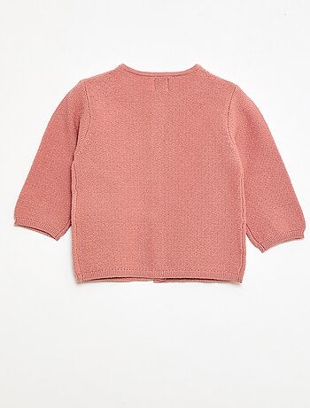 Gilet en maille fantaisie ajourée