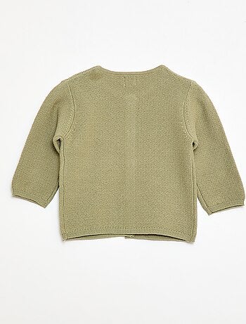 Gilet en maille fantaisie ajourée