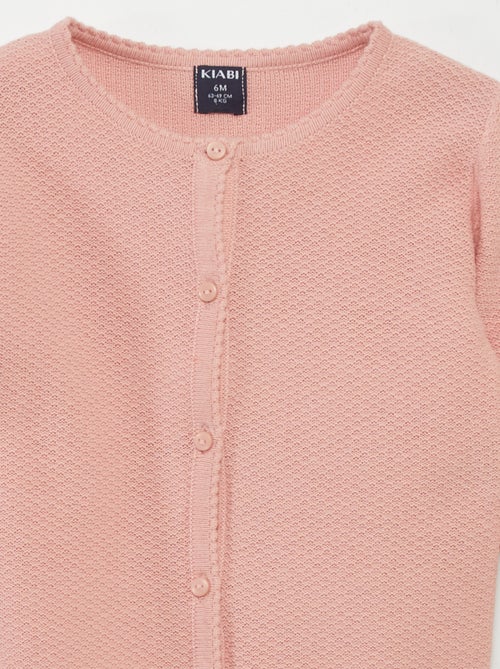 Gilet en maille fantaisie - Kiabi