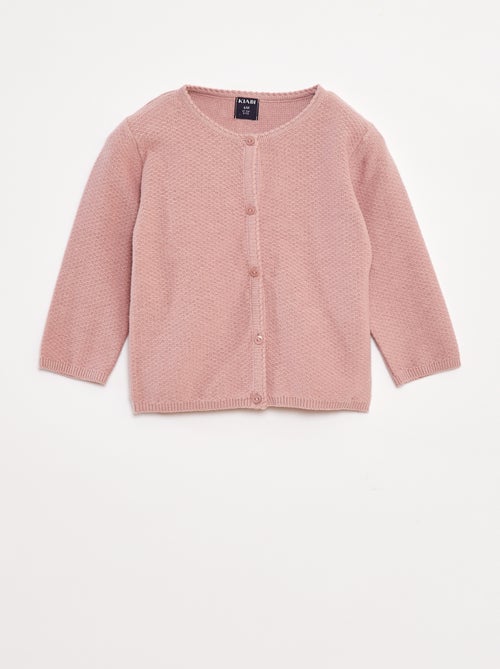 Gilet en maille fantaisie - Kiabi