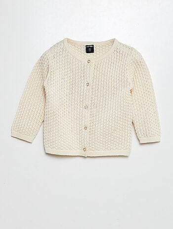 Gilet en maille fantaisiste ajourée