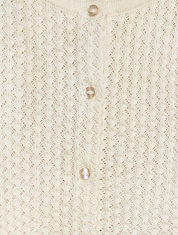 Gilet en maille fantaisiste ajourée