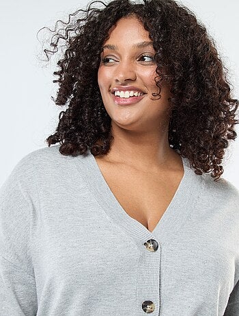 Gilet en maille fine avec ouverture boutonnée