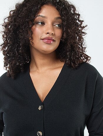 Gilet en maille fine avec ouverture boutonnée