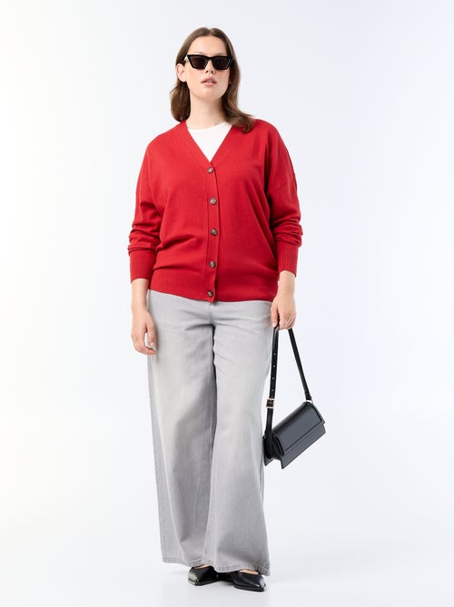 Gilet en maille fine avec ouverture boutonnée - Kiabi Gilet en maille fine avec ouverture boutonnée - Kiabi