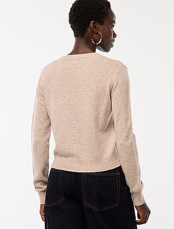 Gilet en maille fine col en V