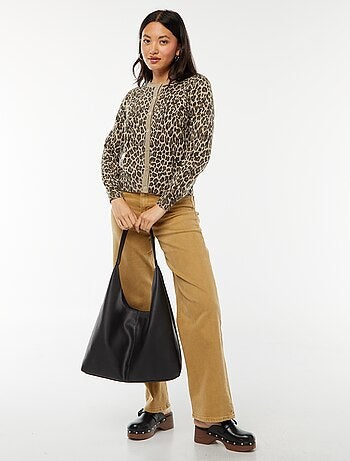 Gilet en maille fine jauge avec boutons