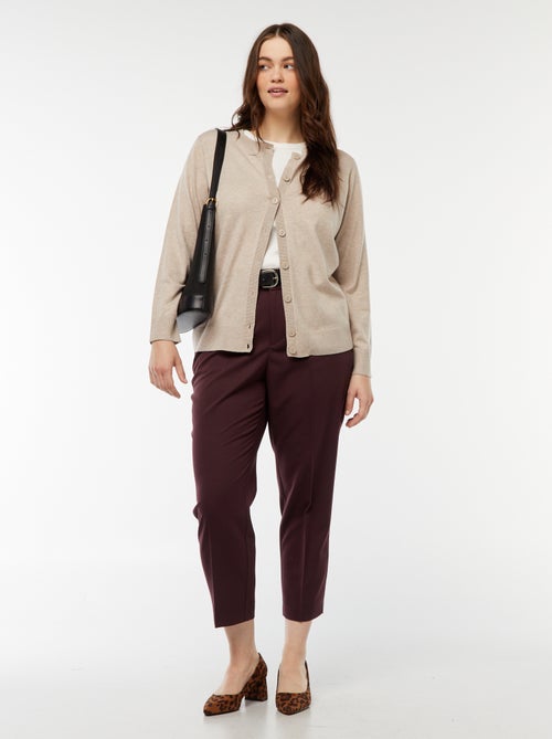 Gilet en maille fine jauge avec ouverture boutonnée - Kiabi