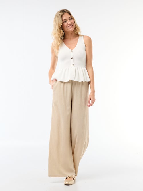 Gilet en maille fine jauge ouverture boutonnée - Kiabi